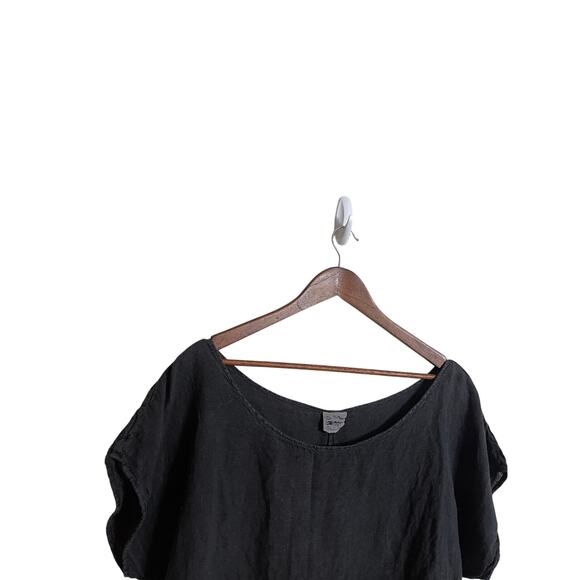 La Bottega di Brunella 100% Linen Relaxed Lagenlook Top Womans Large - Picture 7 of 7